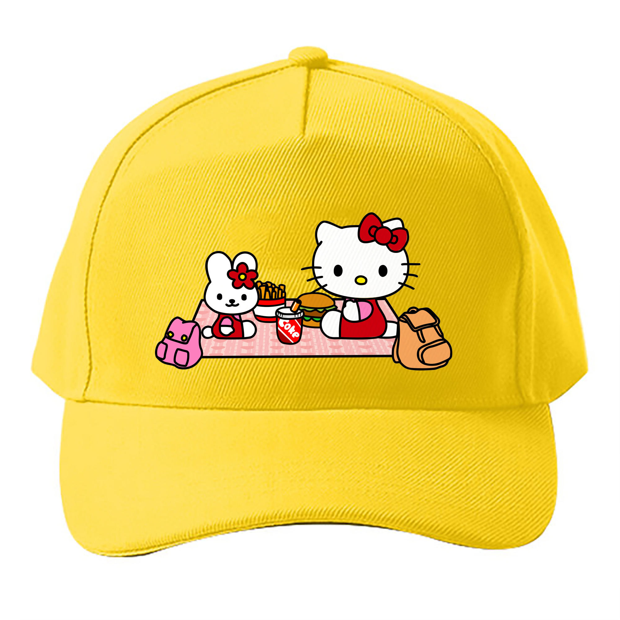 （画像用） Hello Kitty ハローキティ ベースボールキャップ 綿100％ 男女兼用 帽子 スポーツ